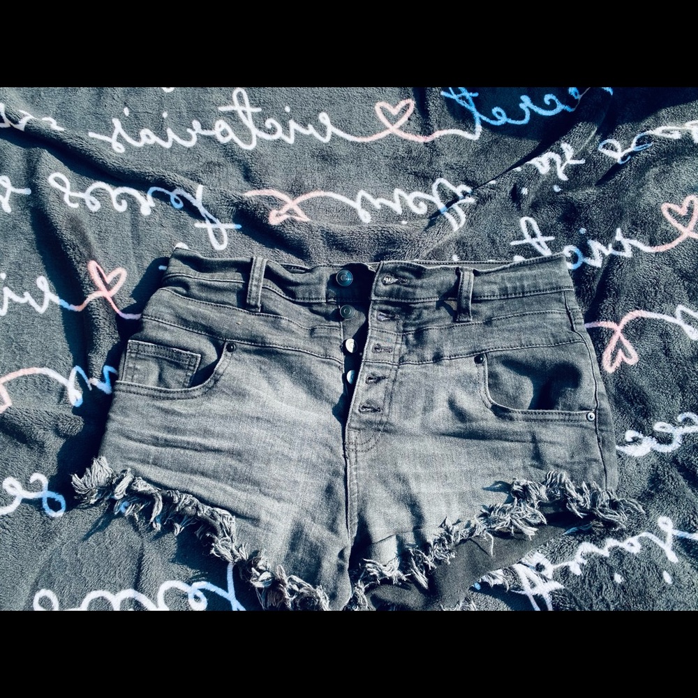Black Jean Shorty shorts